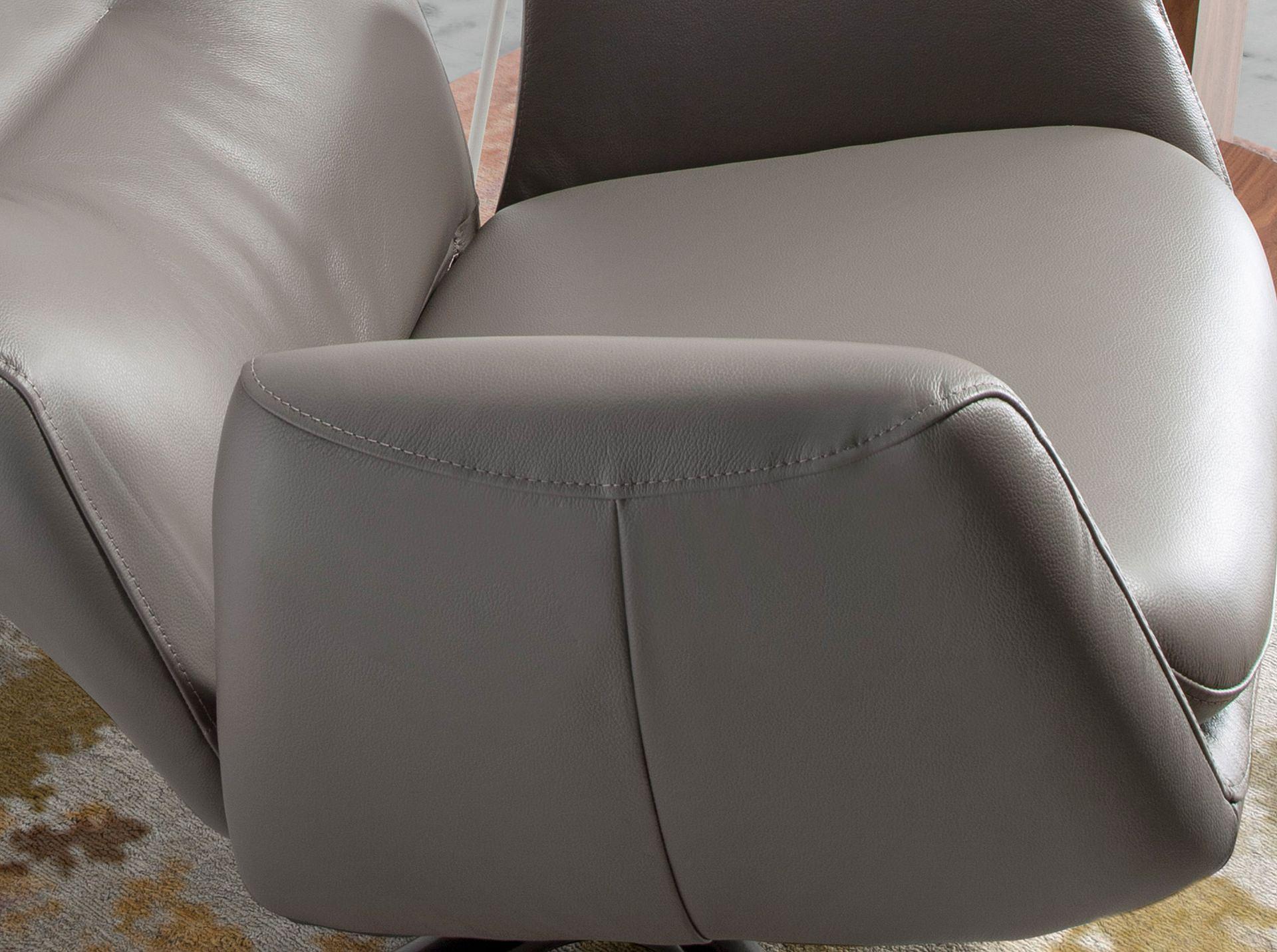 Sessel 5092 Drehbar Leder Grau 4