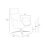Armchair 5092 Swivel Leather Grey 8