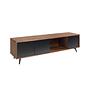 TV Lowboard 3223 Glass Brown Black 1