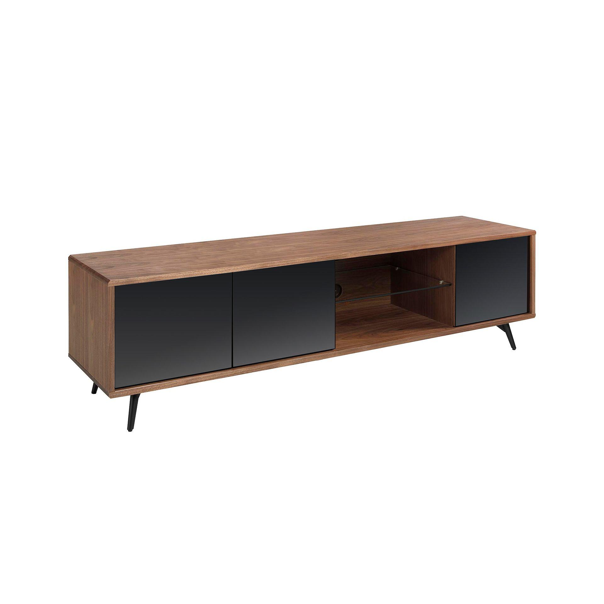 TV Lowboard 3223 Glas Braun Schwarz 1