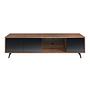 TV Lowboard 3223 Glass Brown Black 2