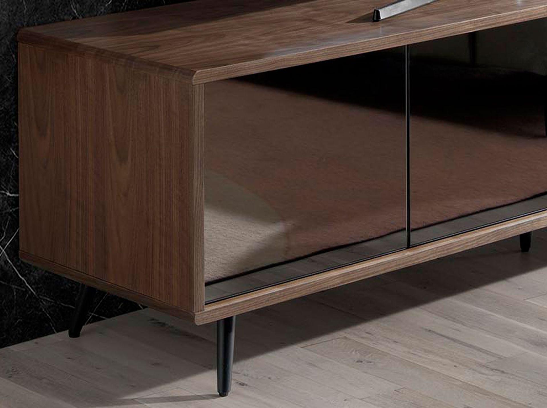 TV Lowboard 3223 Glass Brown Black 4