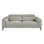 Sofa 3-Sitzer 6108 mit Relaxsystem Leder Grau 2