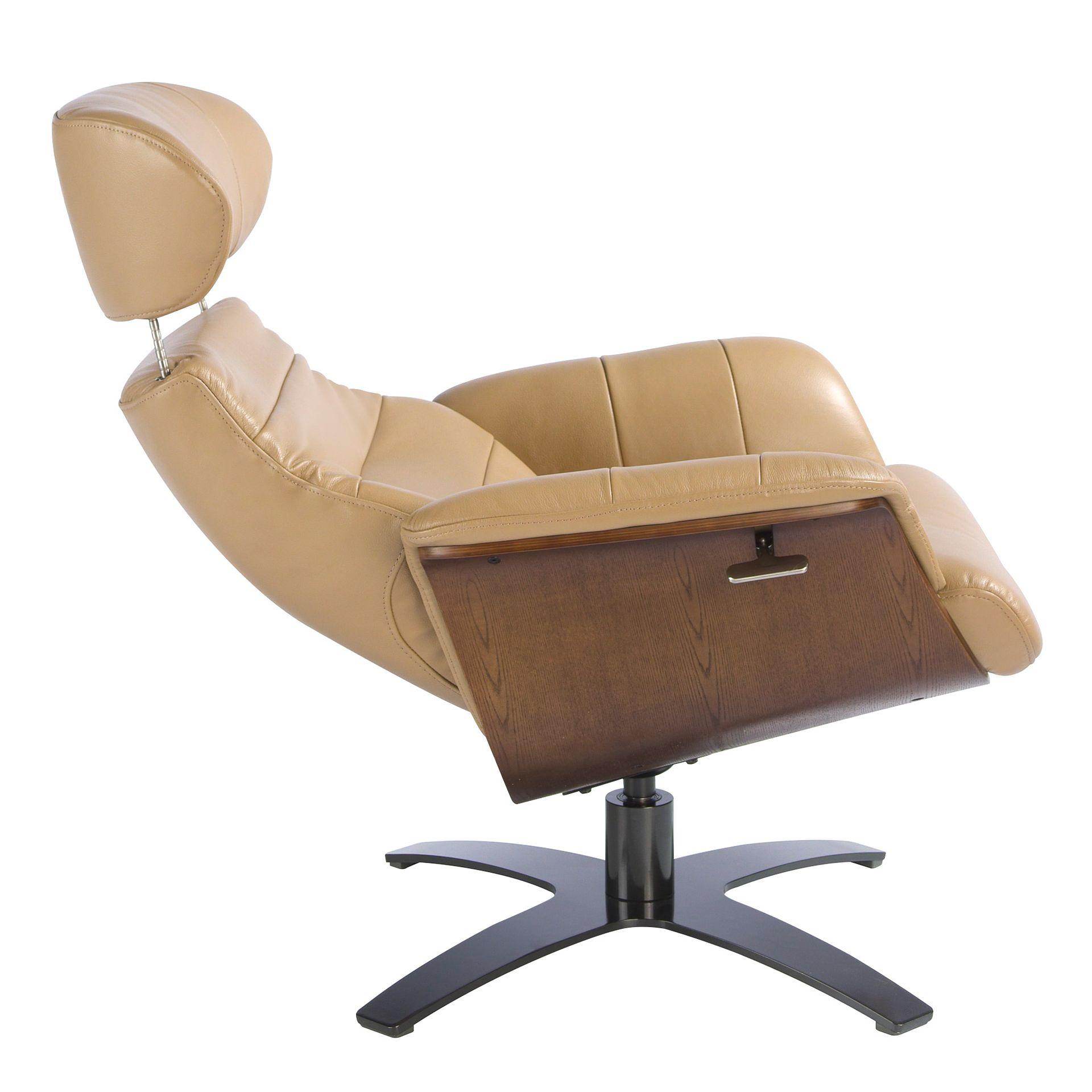 Sessel 5087 Drehbar Leder Sand 6