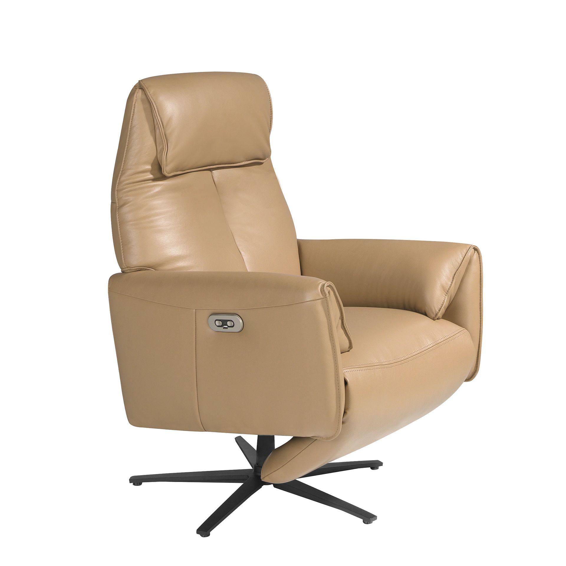 Relax Armchair 5086 Swivel Leather Sand 1