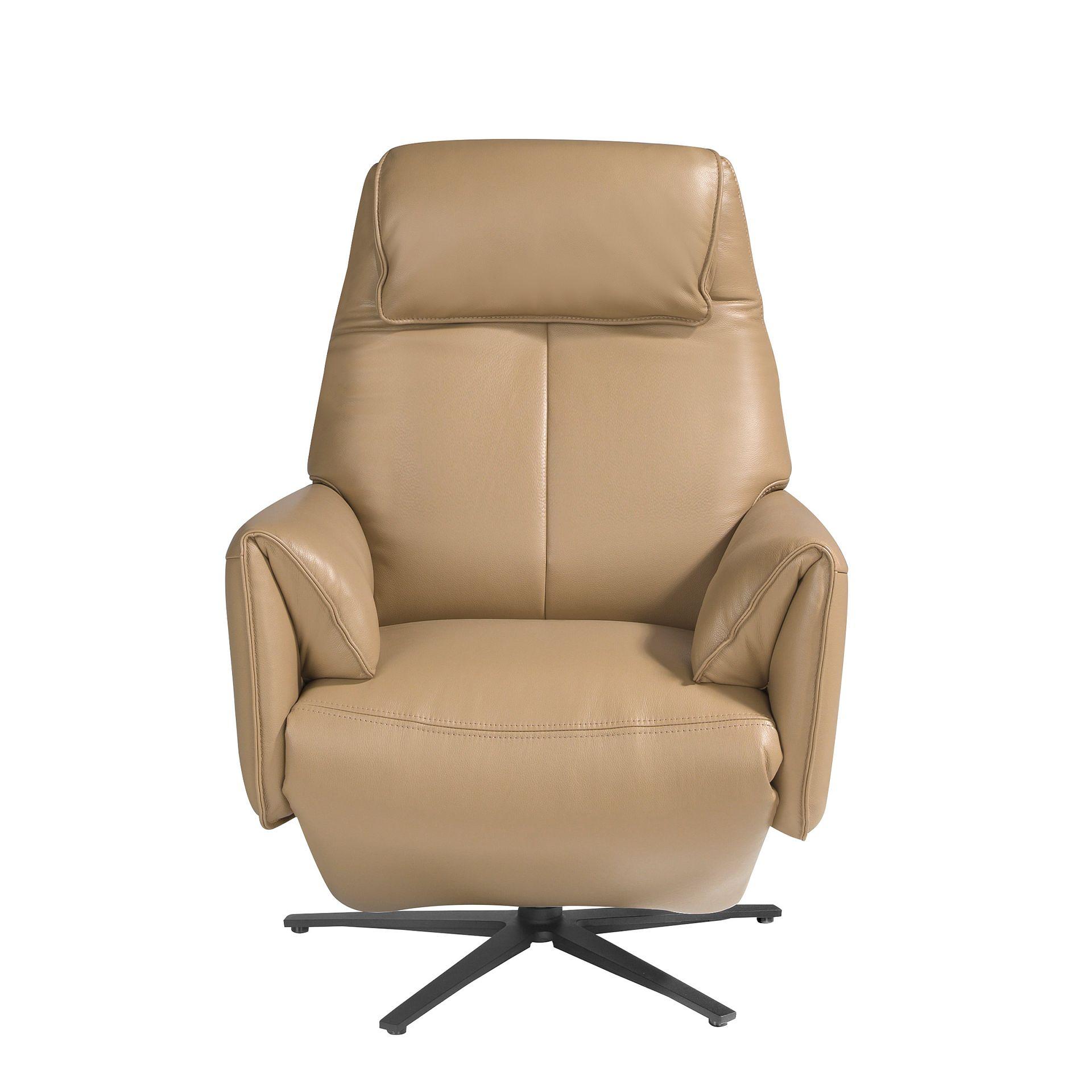 Relax Sessel 5086 Drehbar Leder Sand 2
