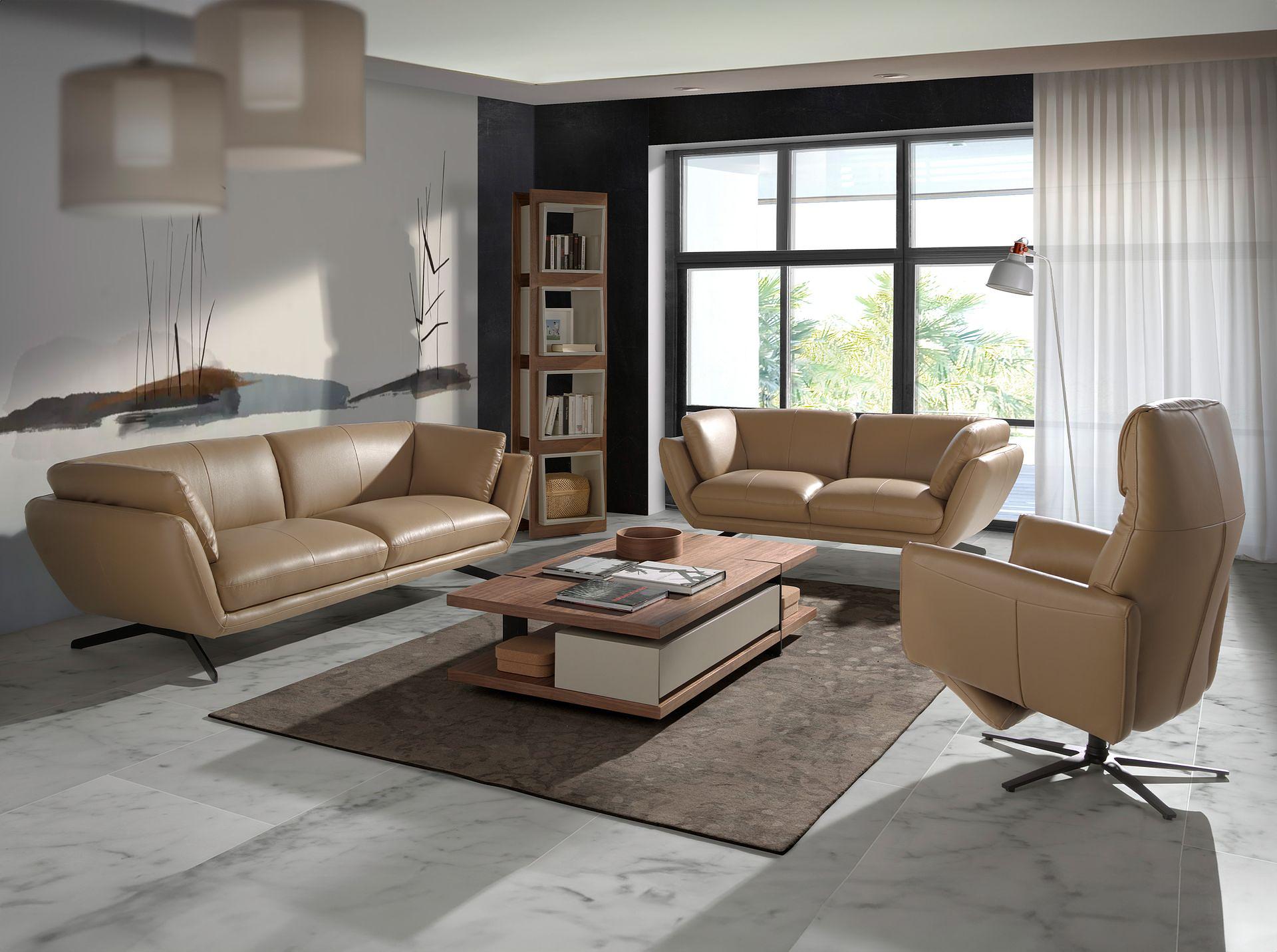 Relax Armchair 5086 Swivel Leather Sand 3