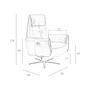Relax Sessel 5086 Drehbar Leder Sand 8