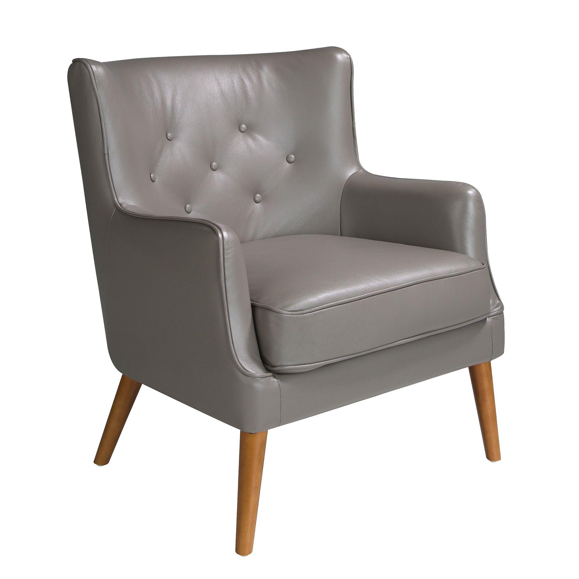 Chester Armchair 5085 Leather Dark Grey 1