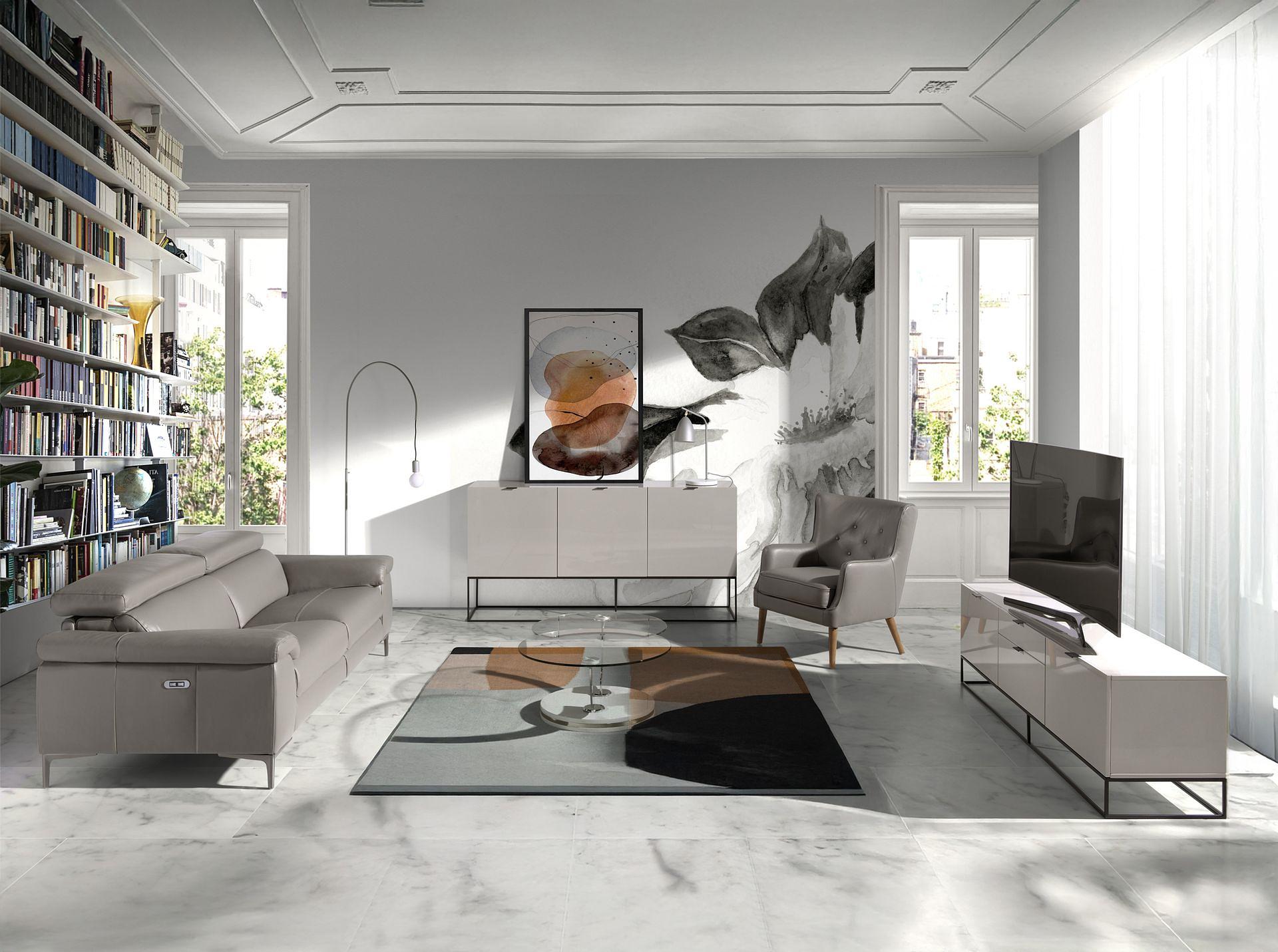 Chester Armchair 5085 Leather Dark Grey 3