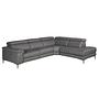 Sofa Récamiere Rechts 6111 mit Relaxsystem Leder Dunklegrau 1