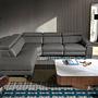 Sofa Recamiere Left 6112 with Relax System Grey Leather 1