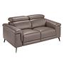 Sofa 2-Sitzer 6106 mit Relaxsystem Leder Taupe 1