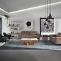 Sofa 2-seater 6106 with relax system leather taupe 3