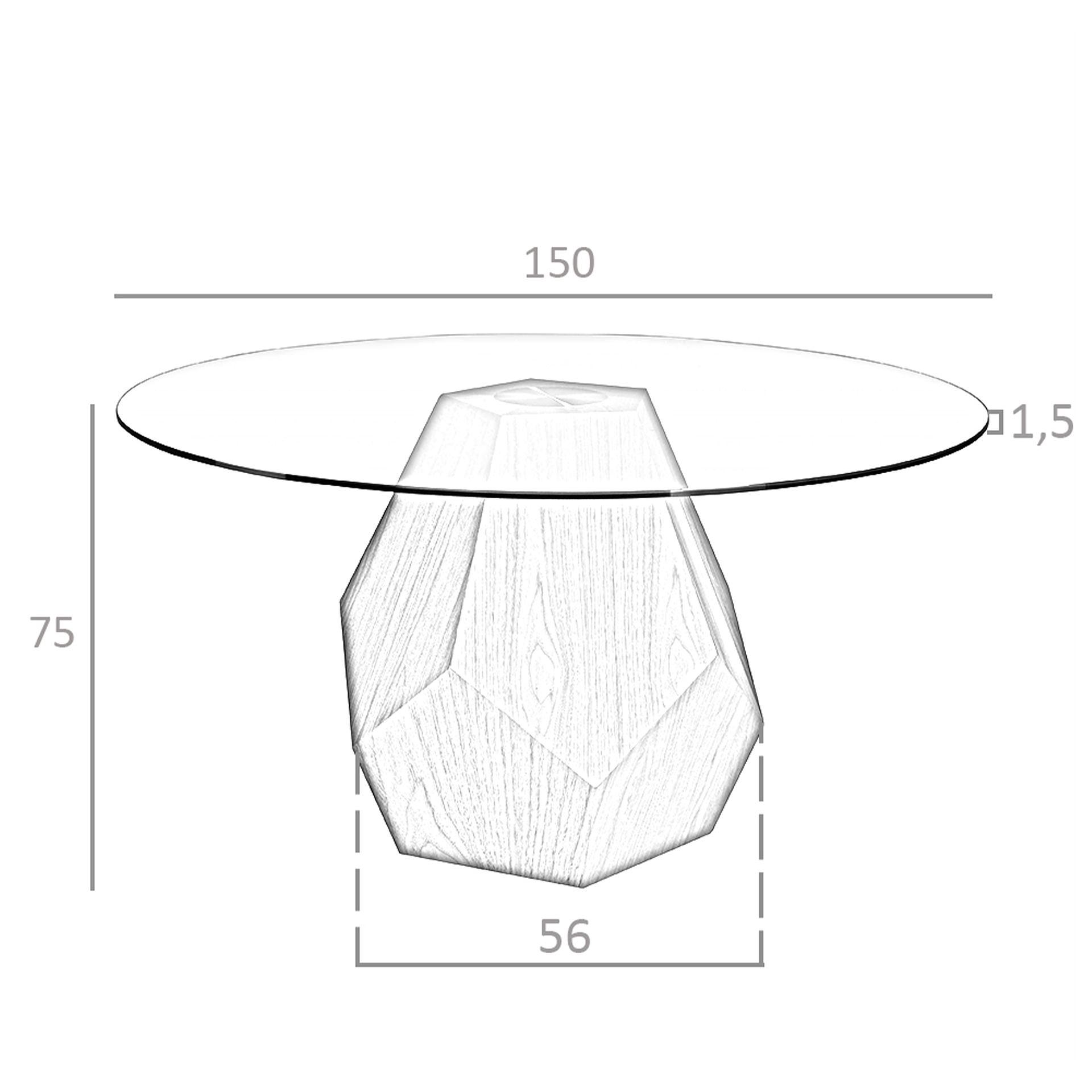 Dining table 1093 Glass Brown 5