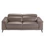 Sofa 3-seater 6105 with relax system leather taupe 2