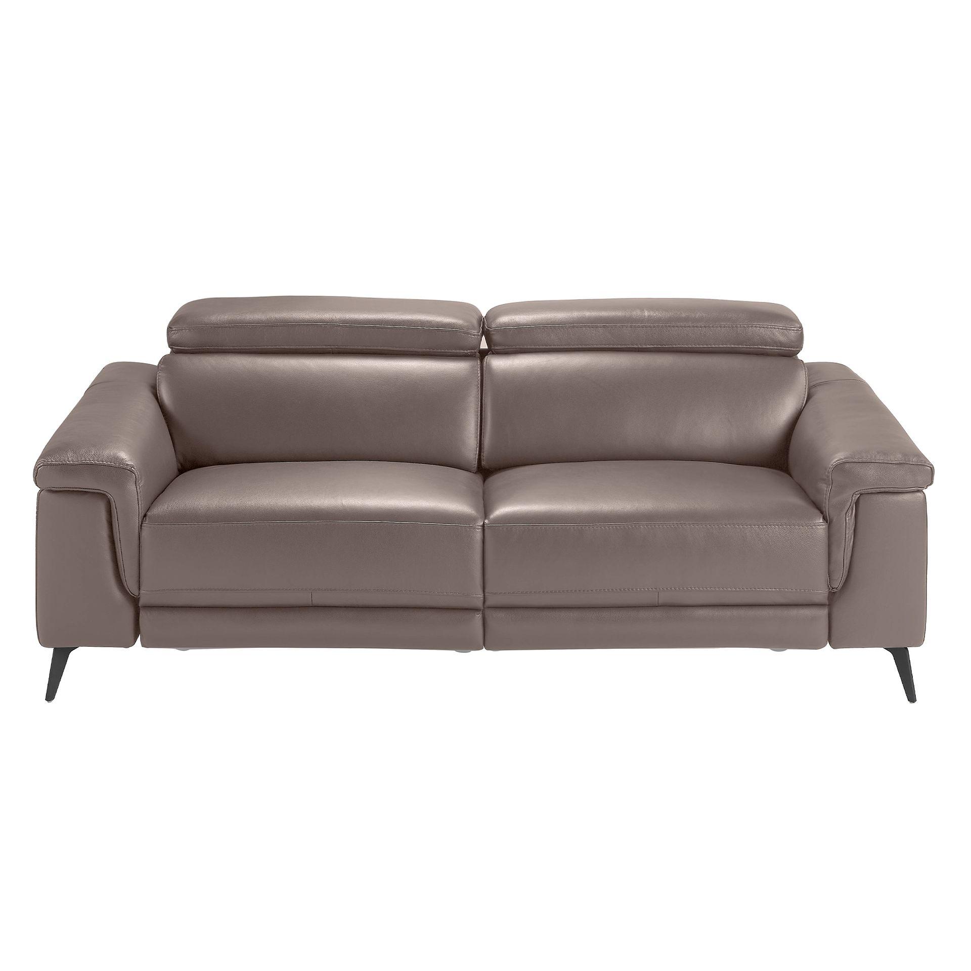 Sofa 3-seater 6105 with relax system leather taupe 2