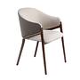 Sedia con braccioli 4090 ecopelle legno beige 1