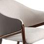 Armchair 4090 imitation leather Wood Beige 4