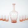 Glass and Decanter Set Transparent 1970s 2