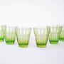 Set di bicchieri verde anni '80 2