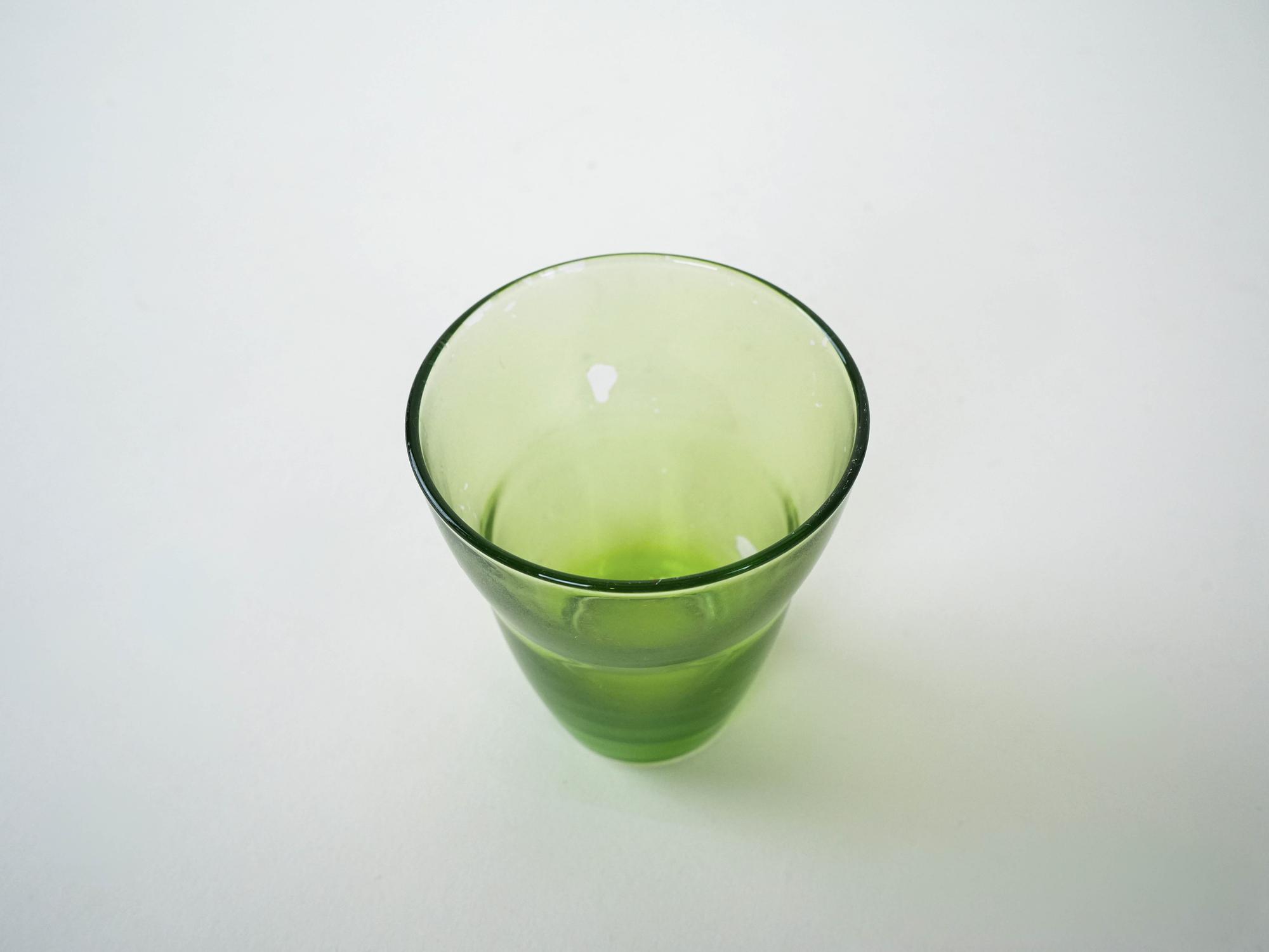 Set di bicchieri verde anni '80 5