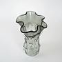 Vase Muranoglas Grau 1960er Jahre 6