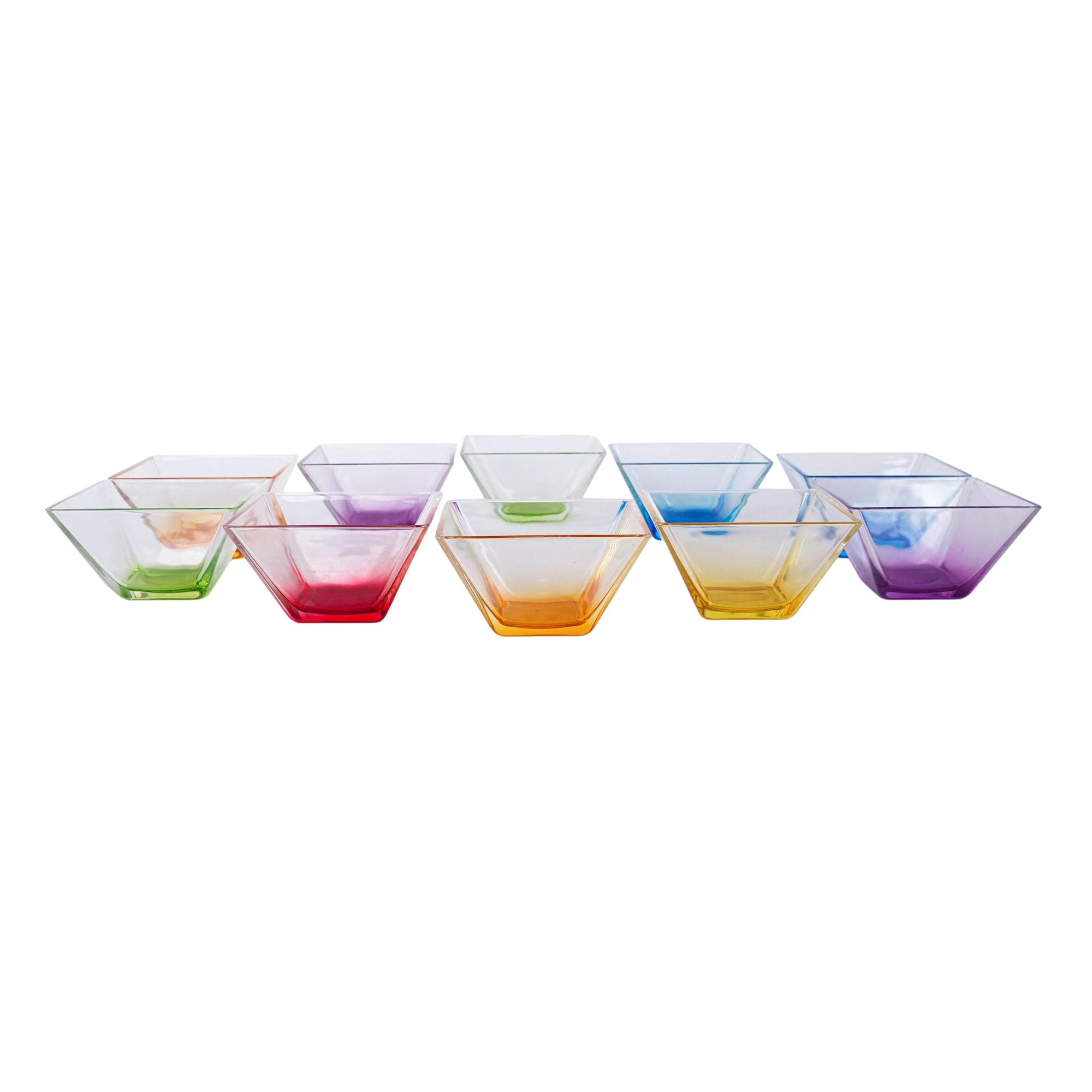 Glass bowl set  Multicolor  1980s 0