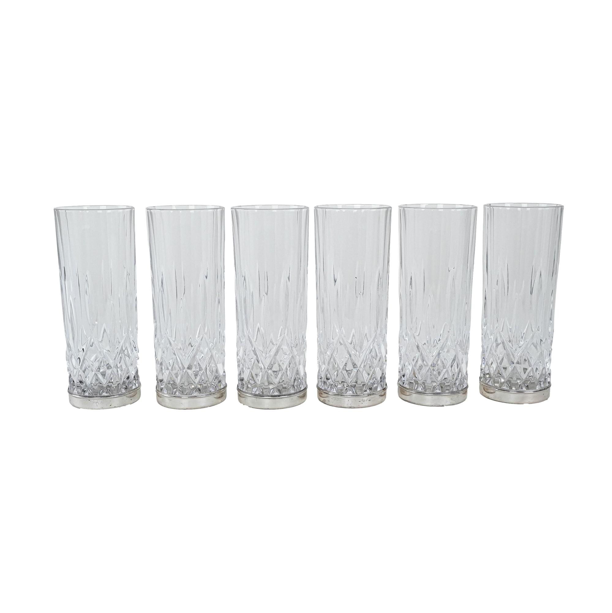Crystal glasses set of 6 Transparent 1960s 0