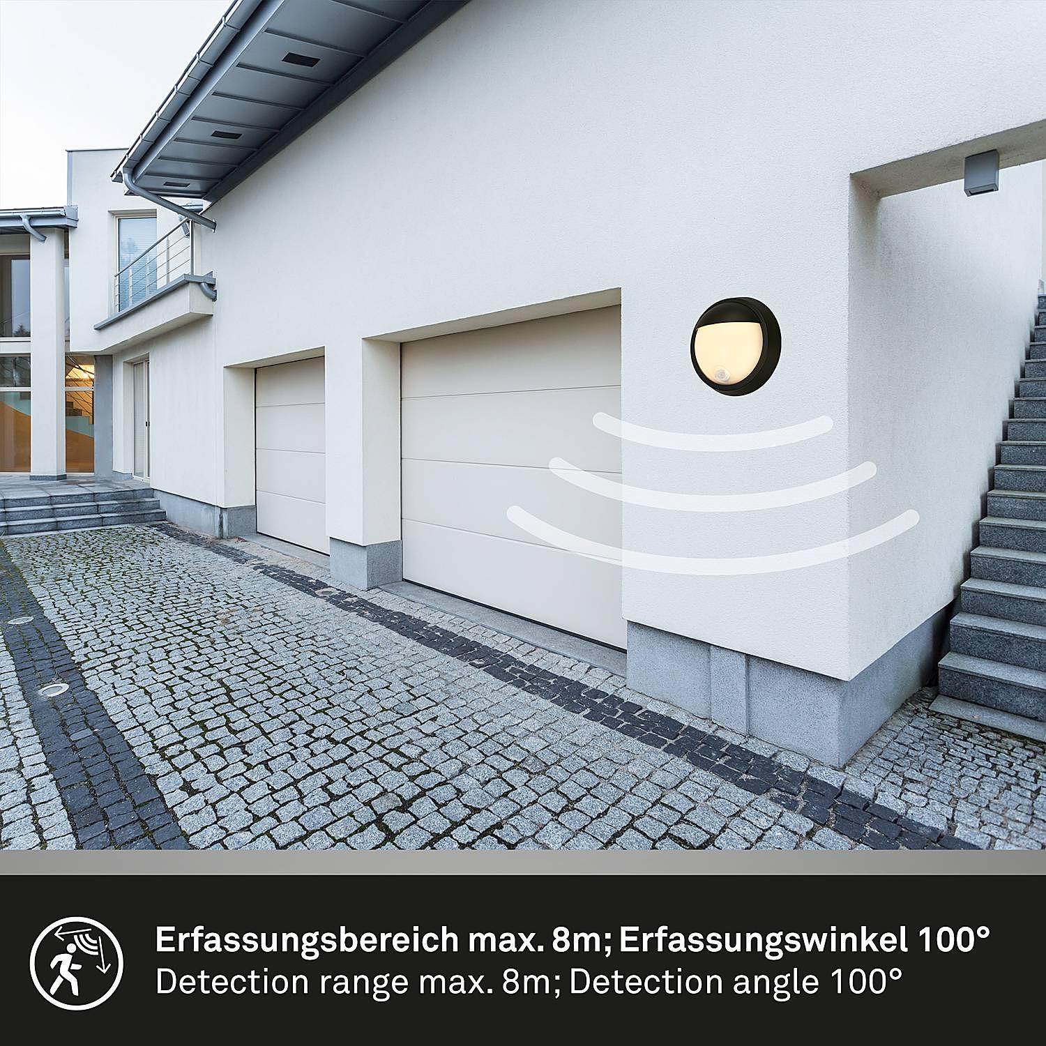 LED wall light 1-light aluminum black 3