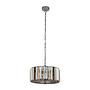 Pendelleuchte Chapeau Stahl Silber Bernstein Transparent 1