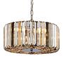 Pendelleuchte Chapeau Stahl Silber Bernstein Transparent 0