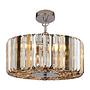 Pendelleuchte Chapeau Stahl Silber Bernstein Transparent 2