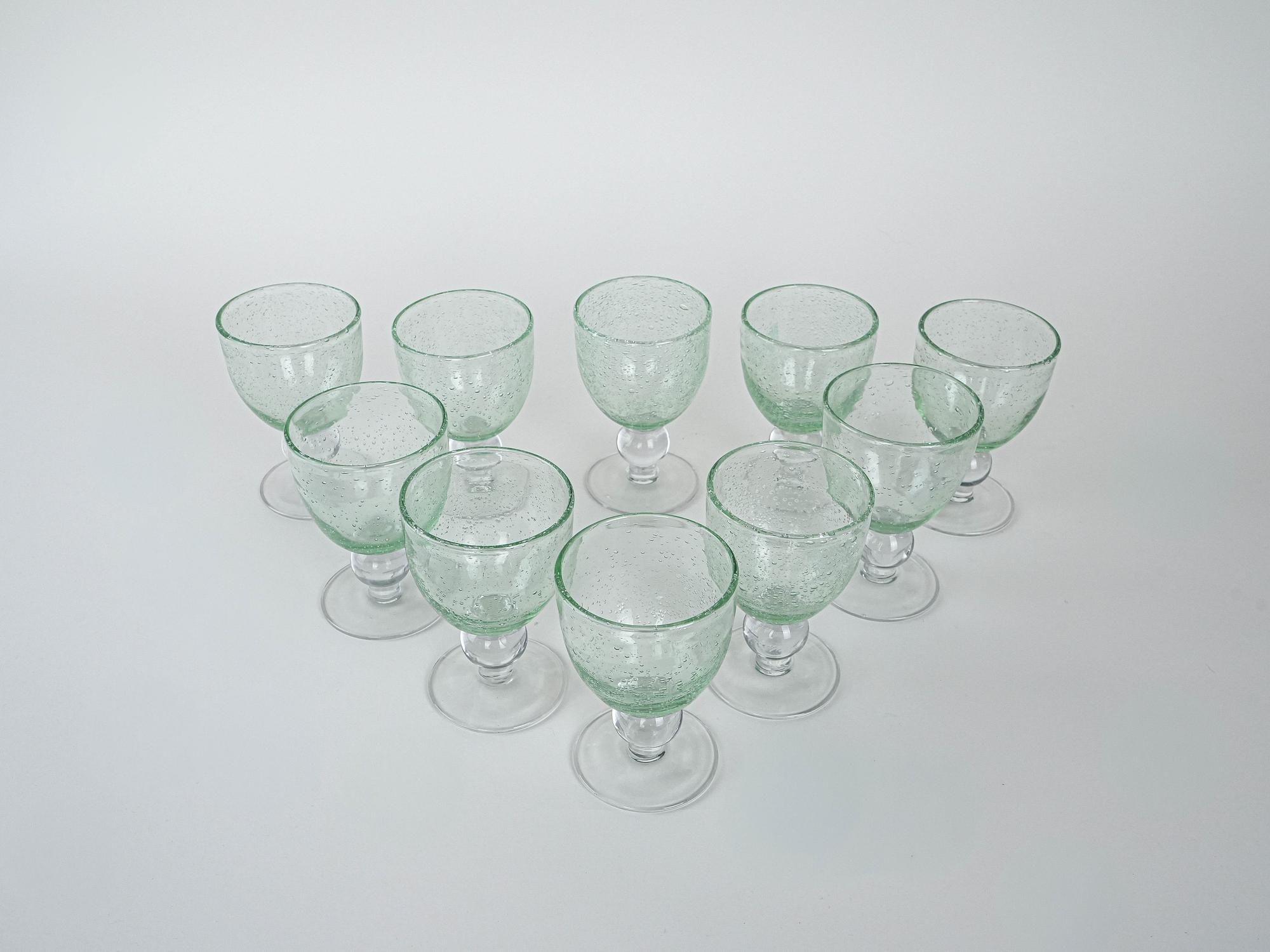 Set di bicchieri da champagne Bubble trasparente anni '70 3