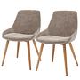 2x Lakins Upholstered Chair Taupe 0
