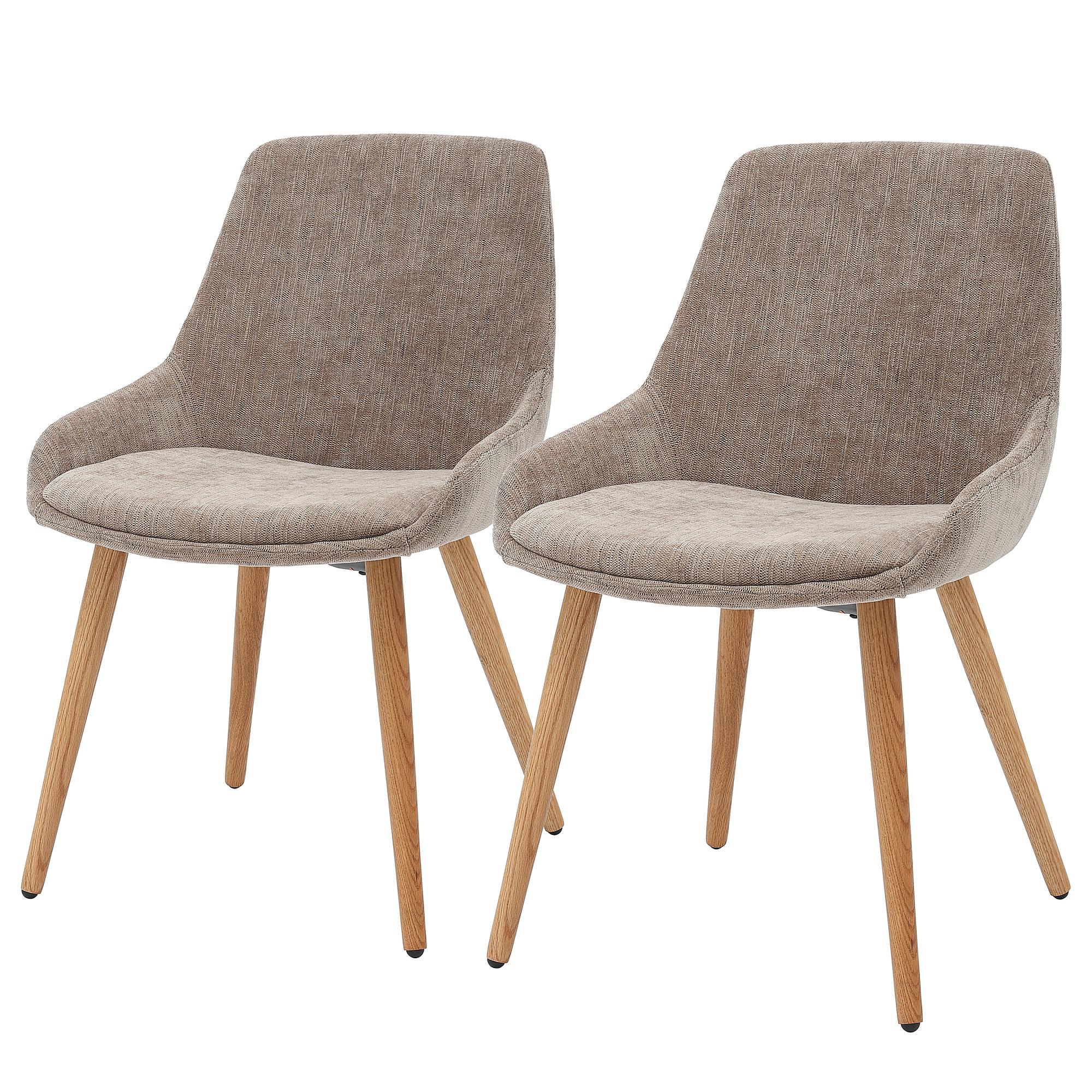 2x Lakins Upholstered Chair Taupe 0
