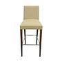 Anna BQ1385 Barstuhl Leder Holz Beige 0
