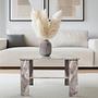 BISMO Couchtisch in Marmoroptik Grau 3