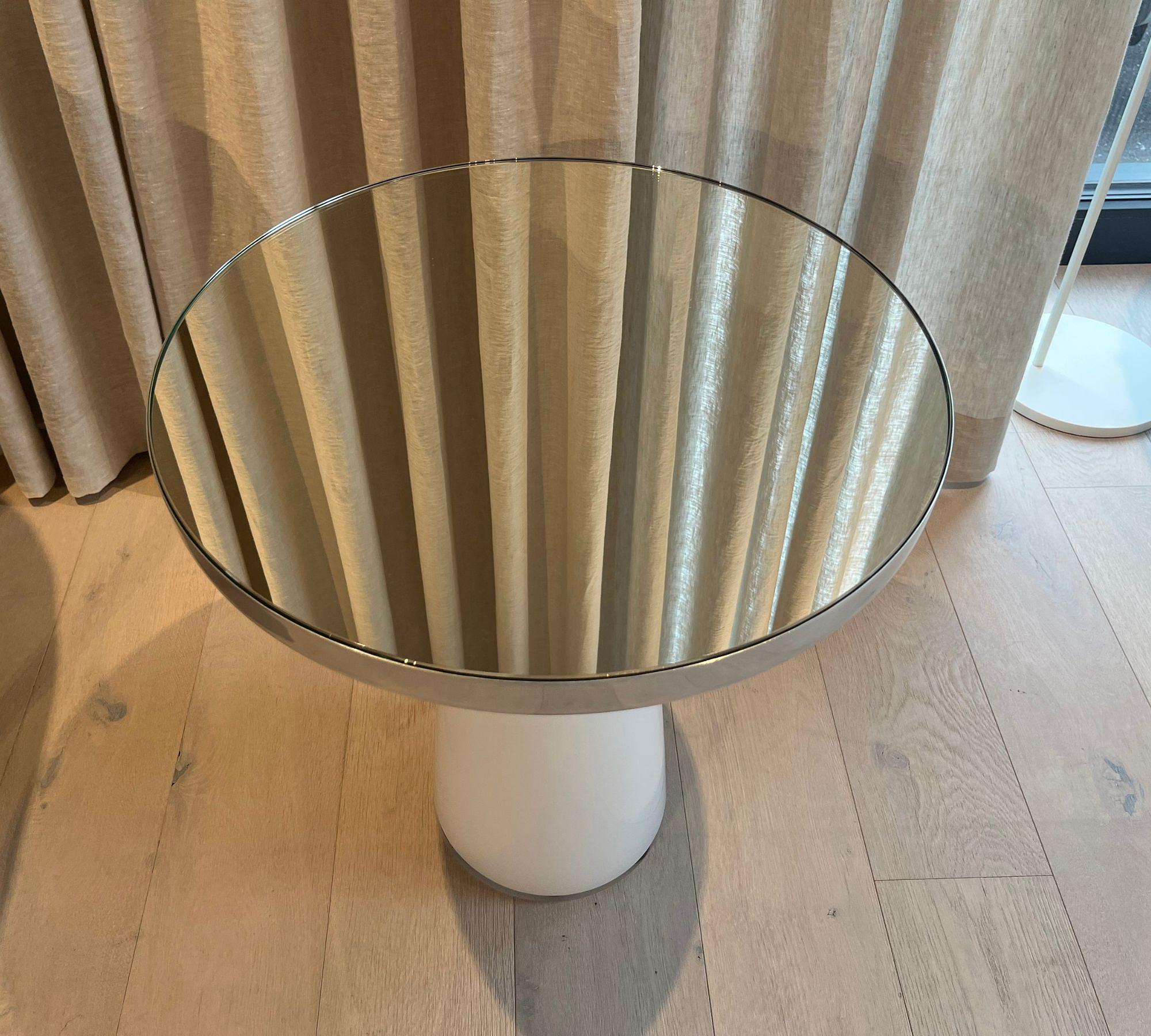 Bell Side Table Metal White 2
