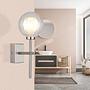 1-Light Brisbon Type B Wall Light Clear Glass Iron Silver 2