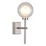 1-Light Brisbon Type B Wall Light Clear Glass Iron Silver 3