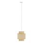 1-Flaming Raffia Pendant Lamp Linen Rattan 4