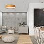 Nottingham LED Ceiling Light Iron White Wood Look 2