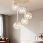 5-light Bilman Ceiling Light Cast Iron Clear Glass Beige 2