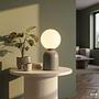 Ora Cordless Table Lamp Opal Glass Iron White Sage 4