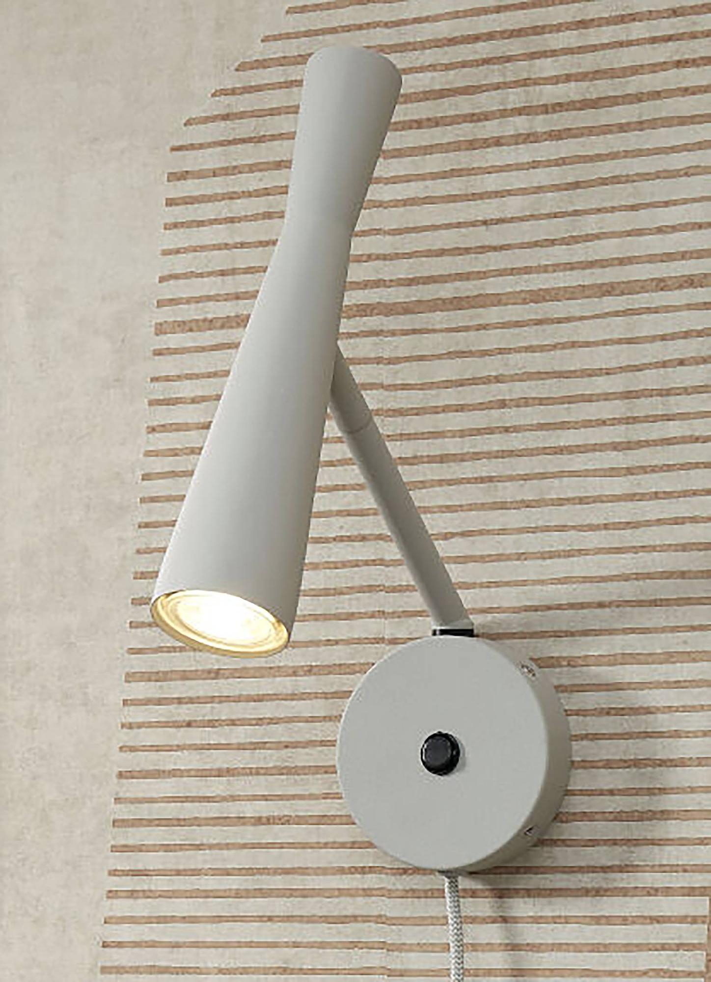 1-Light Bordeaux Wall Lamp Iron Light Grey 0