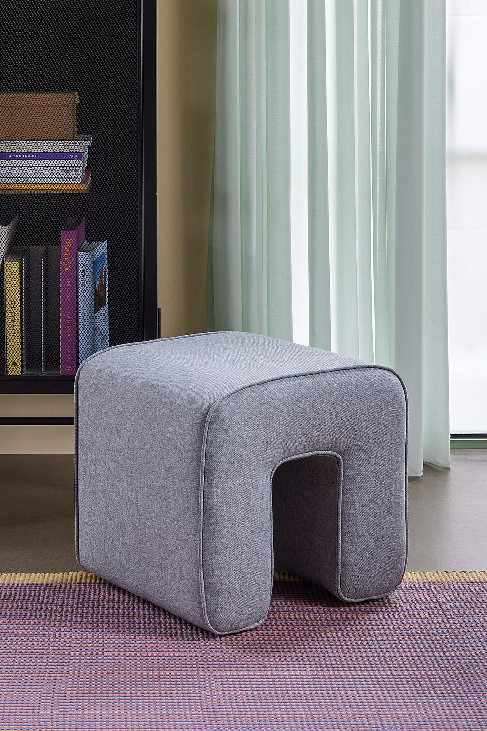 Sculpture Pouf Grey 4