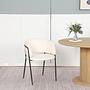 2x Kiboyo Armchair Teddy Fabric Cream White Black 3