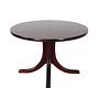 Mahogany table Dark brown 1970s Ø115cm 0