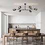Uranos 6-light ceiling lamp Black 8